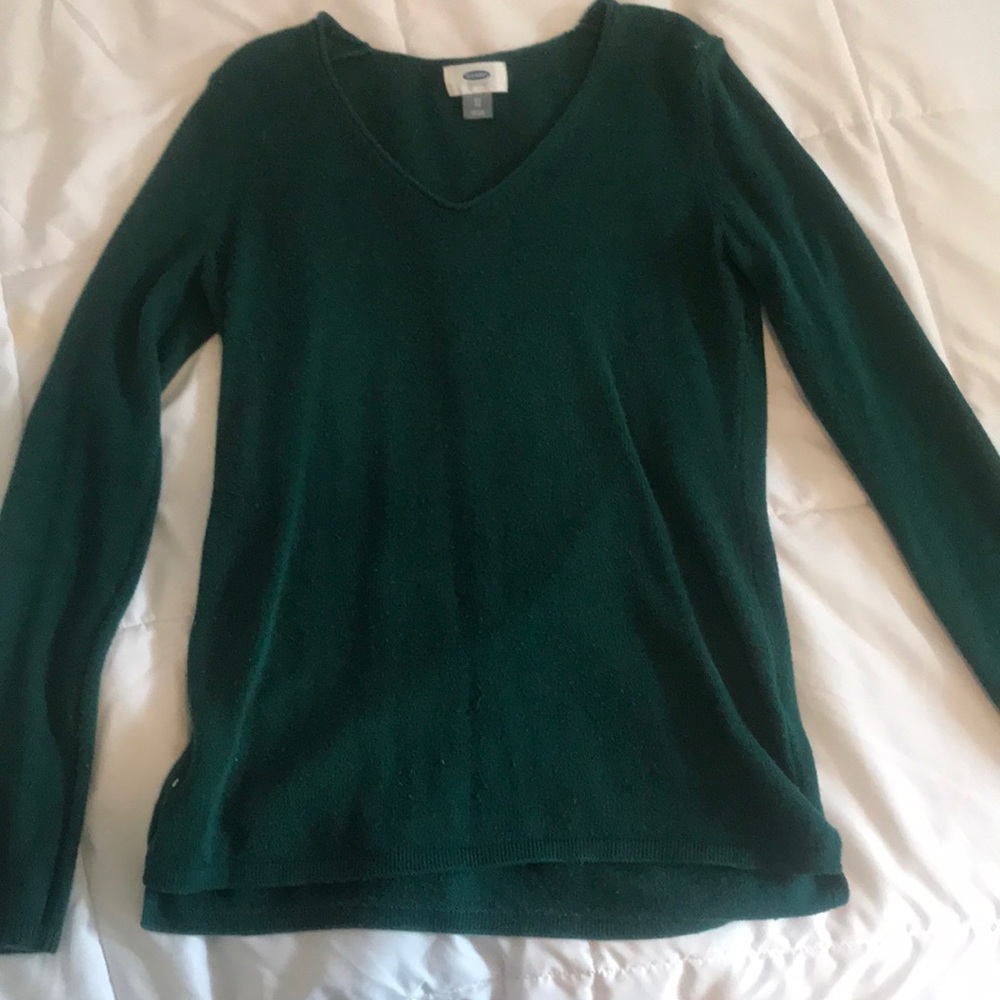 Green V Neck Sweater